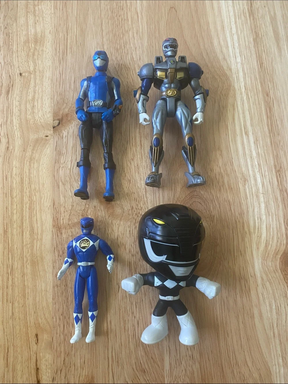 Power Ranger Blue and Black Action Figure Bundle